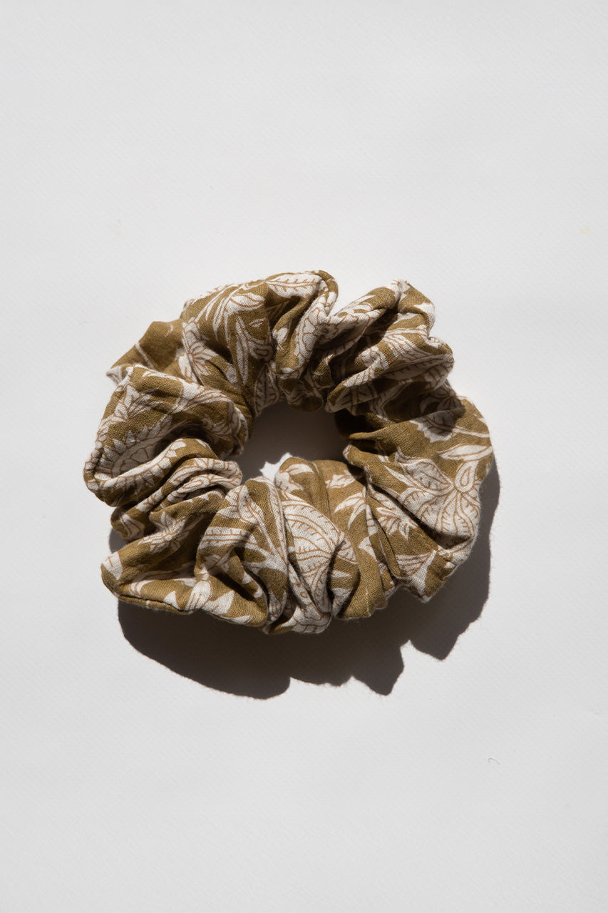 Upcycled Scrunchie ~ Olive