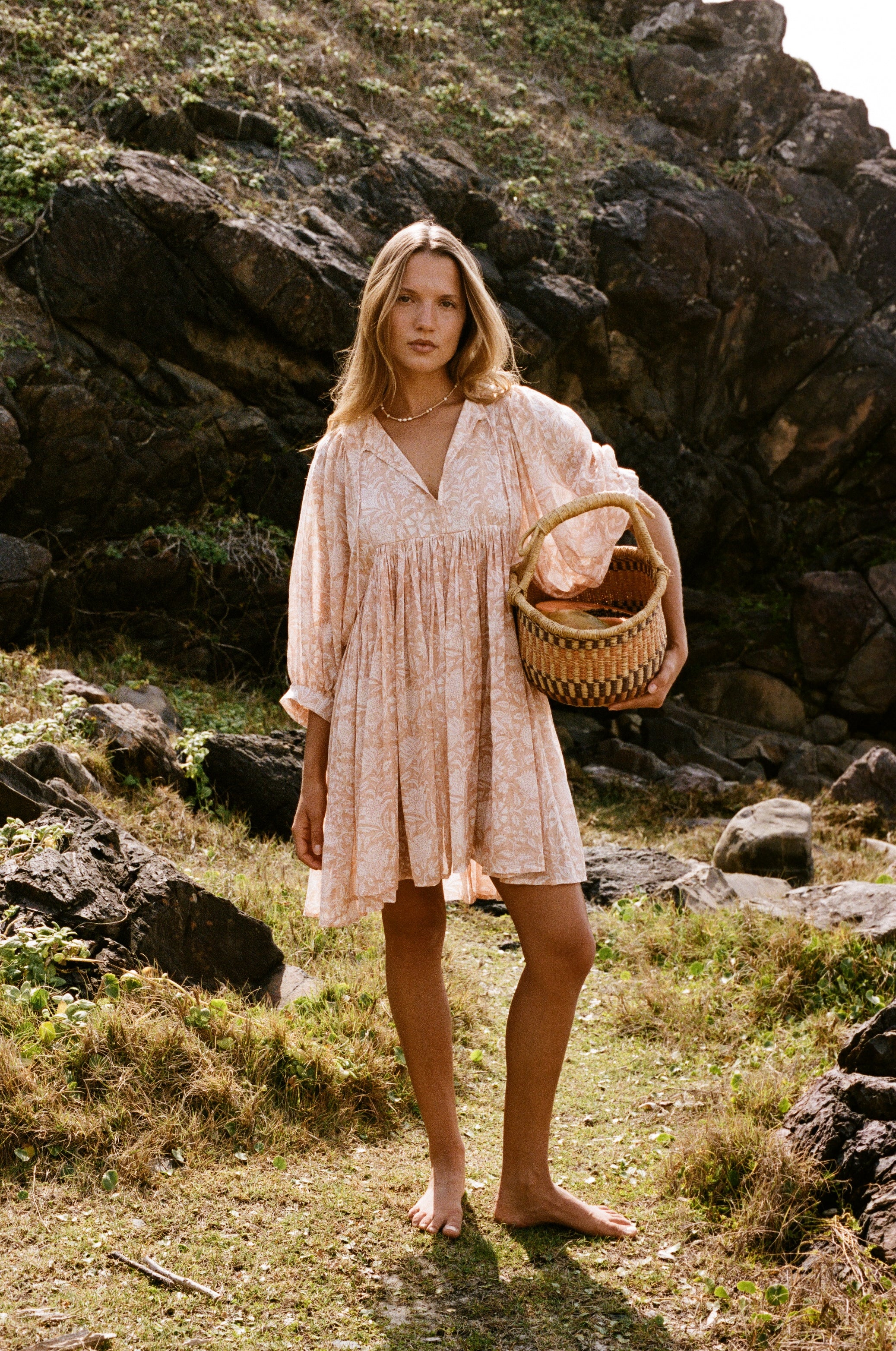 Kyra Mini Dress ~ Apricot Blush – Daughters of India
