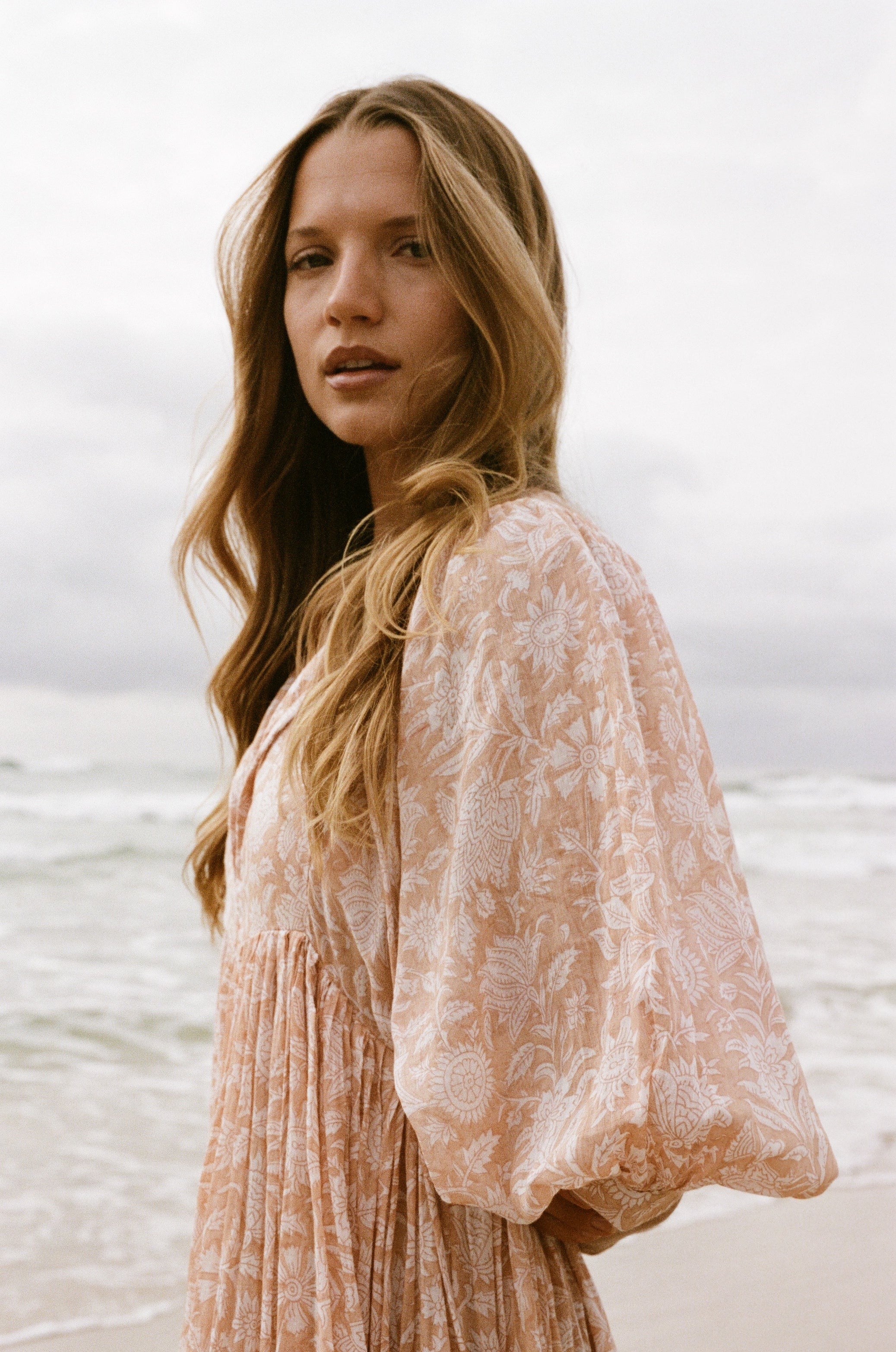 Apricot maxi deals dress