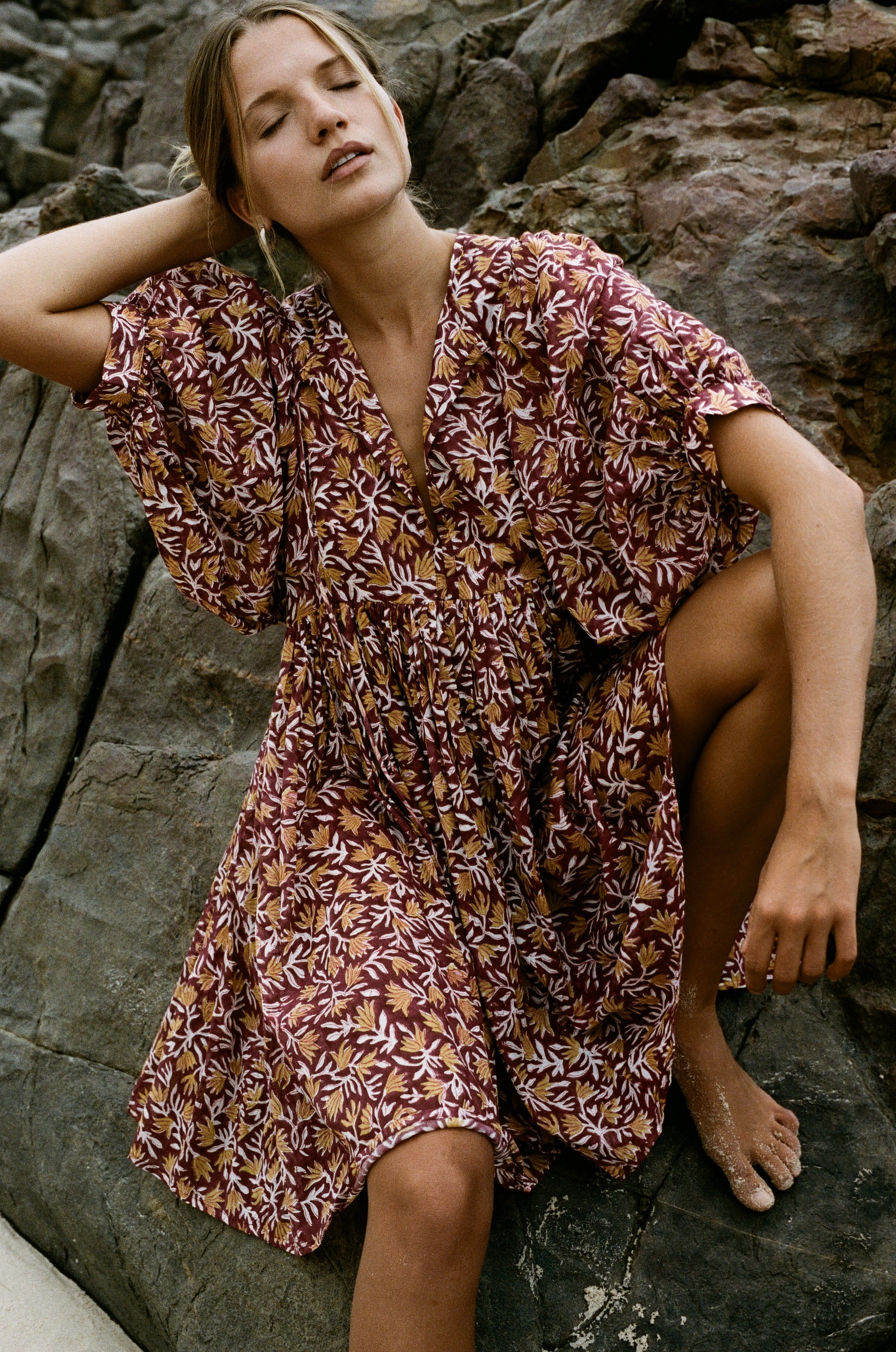ワンピース DAUGHTERS OF INDIA Kyra Mini Dress S Kyra Mini Dress ~ Sumac – Daughters of India