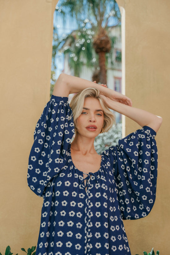 Zahra Midi Dress ~ Indigo