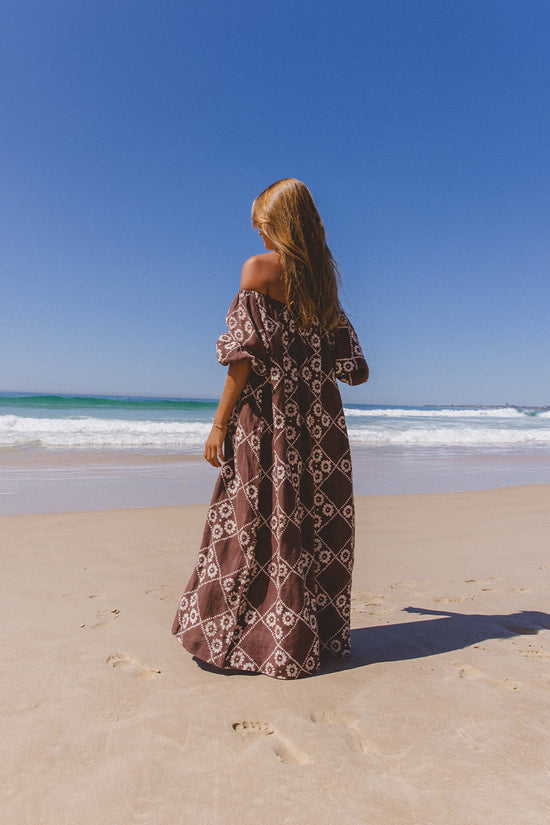 Dahlia Maxi Dress ~ Maple | Ethically Crafted Linen Maxi Dress DOI Dahlia Maxi Dress ~ Maple | Ethically Crafted Linen Maxi Dress DOI