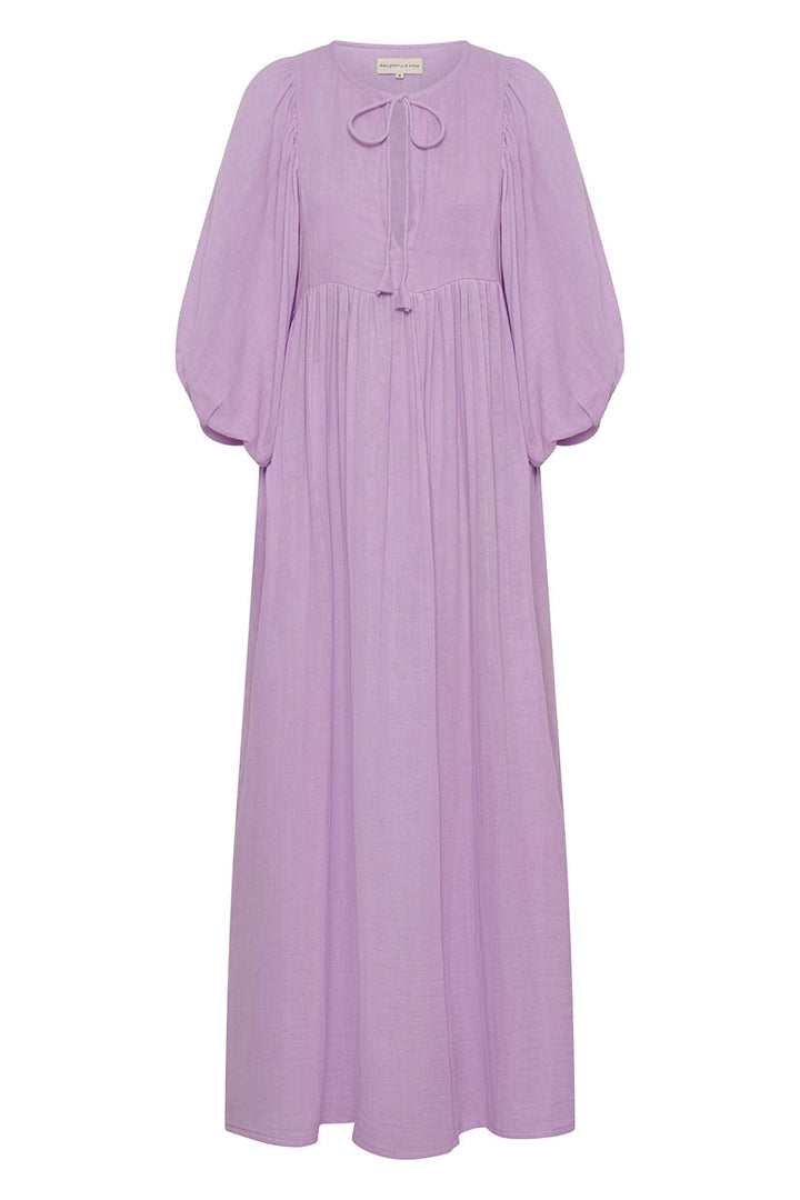 Kyra Maxi Dress ~ Lilac Gauze