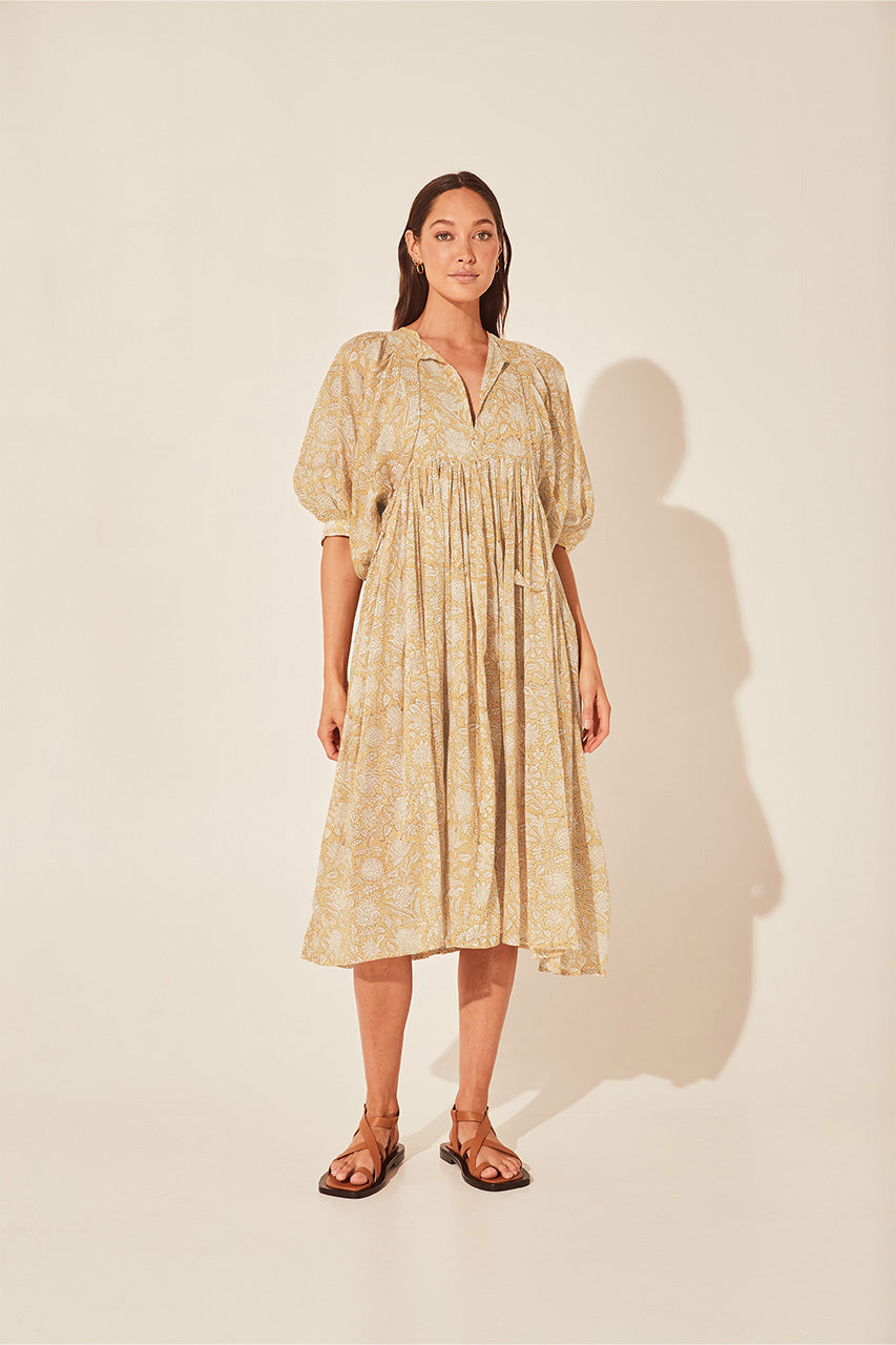 ethical off white midi dress Athena Modest Midi in Off White Small