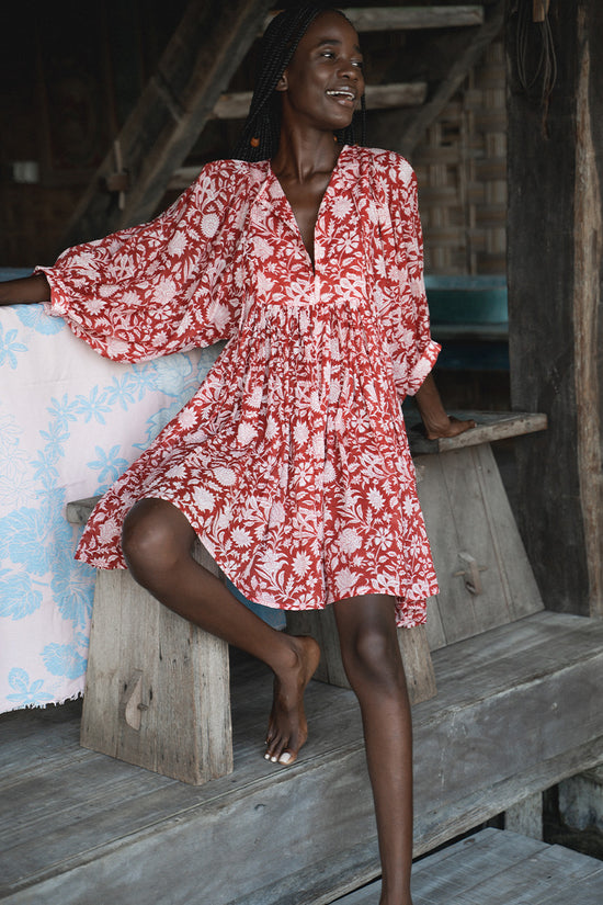 Kyra Mini Dress ~ Saffron | Handcrafted Heritage, Conscious Design Kyra Mini Dress ~ Saffron | Handcrafted Heritage, Conscious Design