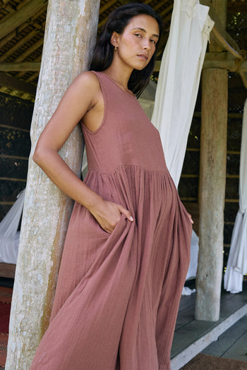 daughters of india dresses Sahana | Maxi Dress | Desert Earthy Floral - Boho Relaxed Fit Puff Sleeve Gauze Cotton crafted to create this stunning feminine design Jasmine | Maxi Dress |
