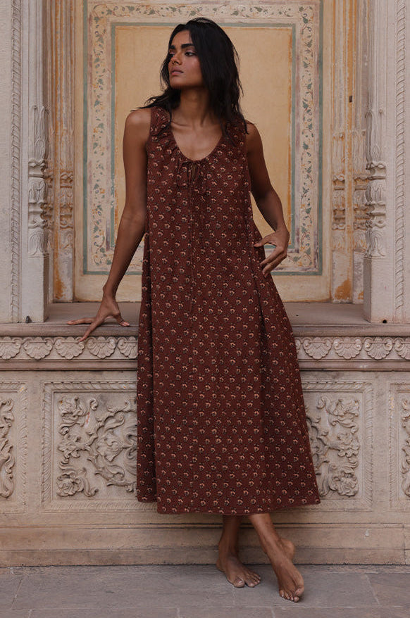 Sundress Midi Almond – Daughters of India - Main Image