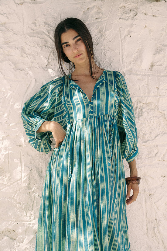 Kyra Maxi Dress ~ Spearmint | Hand Screen Printed, Artisan Made DOI Kyra Maxi Dress ~ Spearmint | Hand Screen Printed, Artisan Made DOI