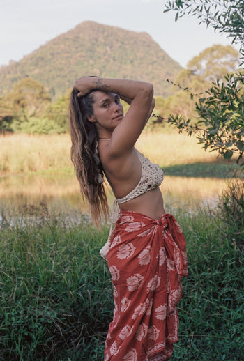 Ria Sarong ~ Ruby Red
