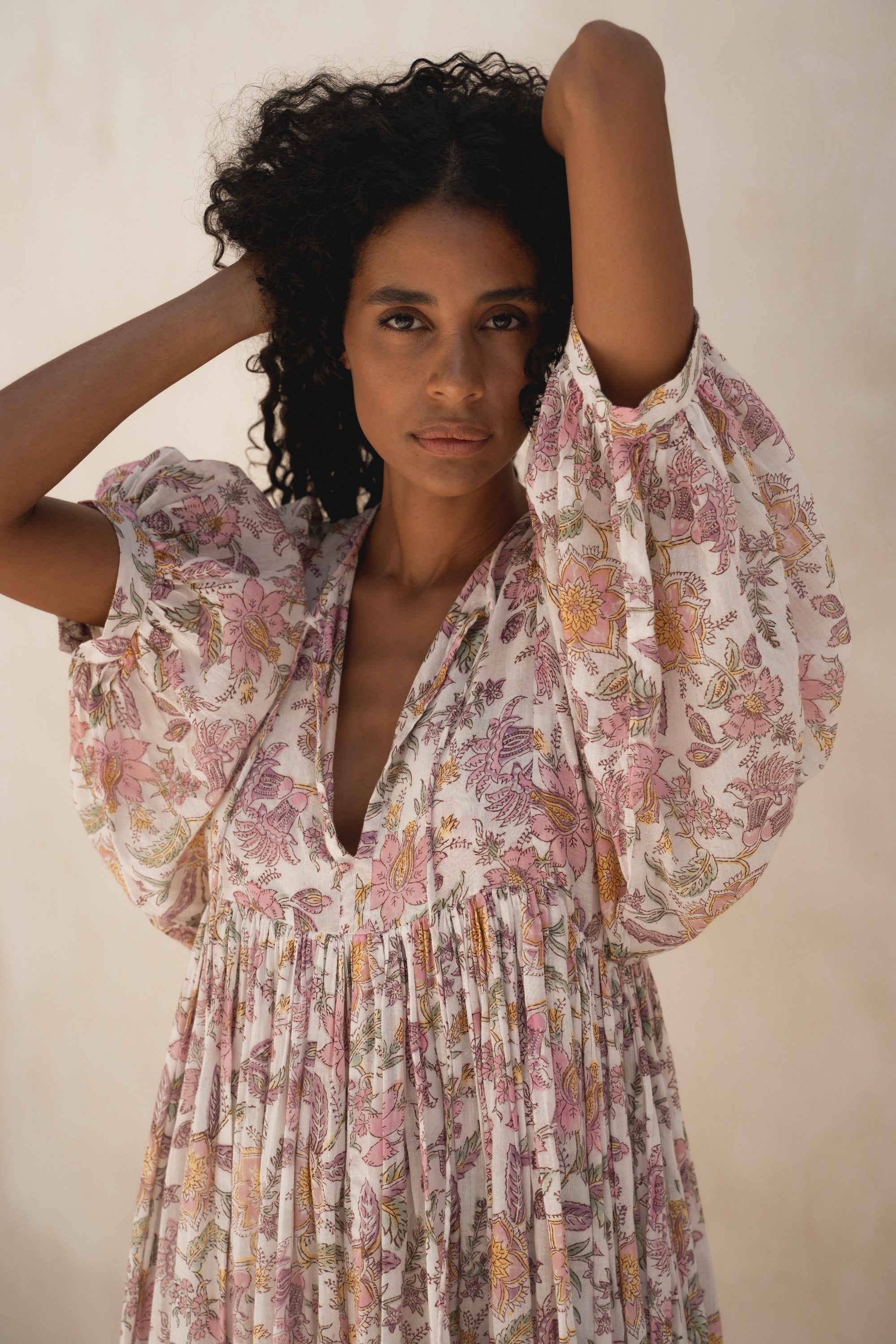 Kyra Maxi Dress ~ Fuchsia Bloom – Daughters of India