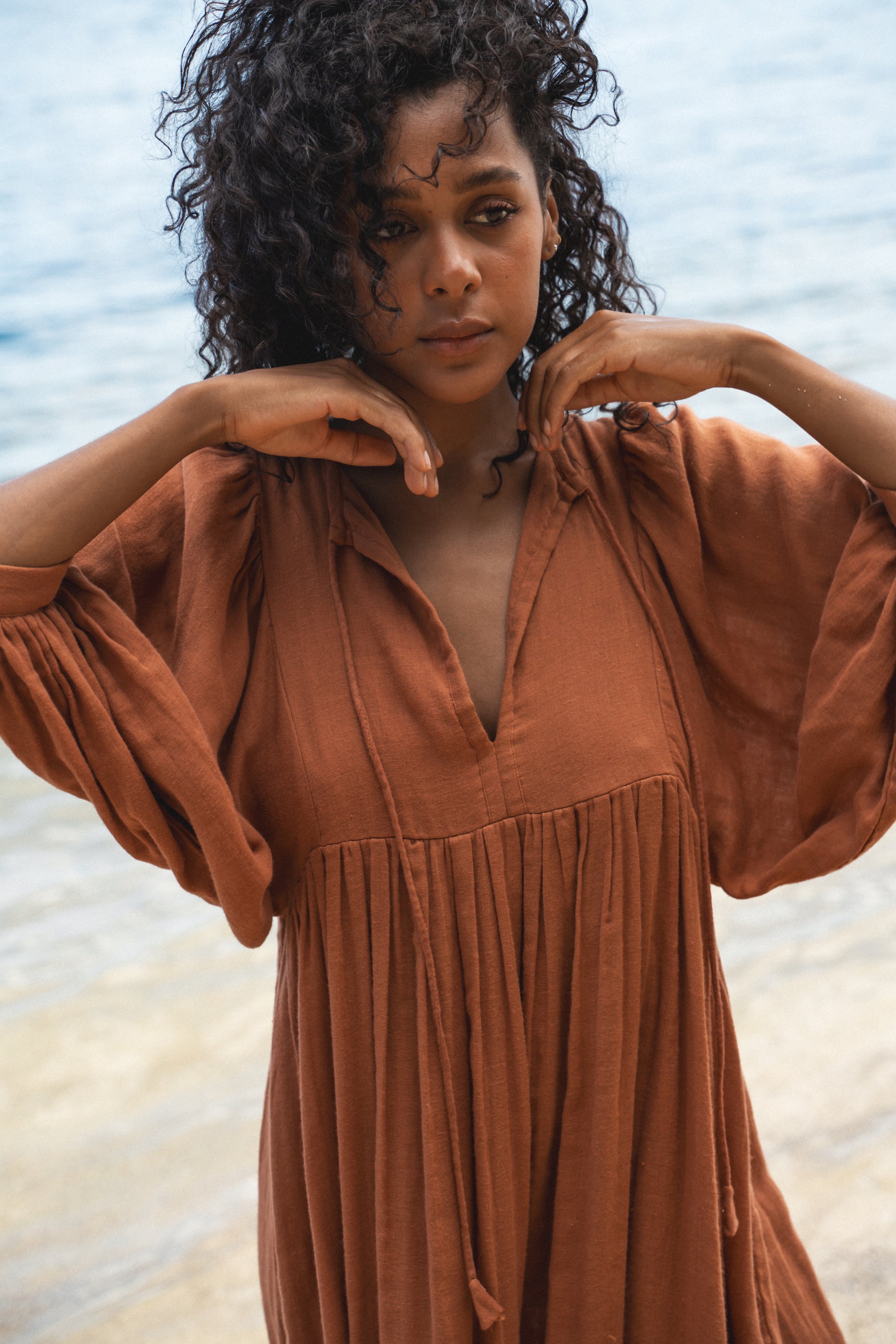Rust clearance boho dress