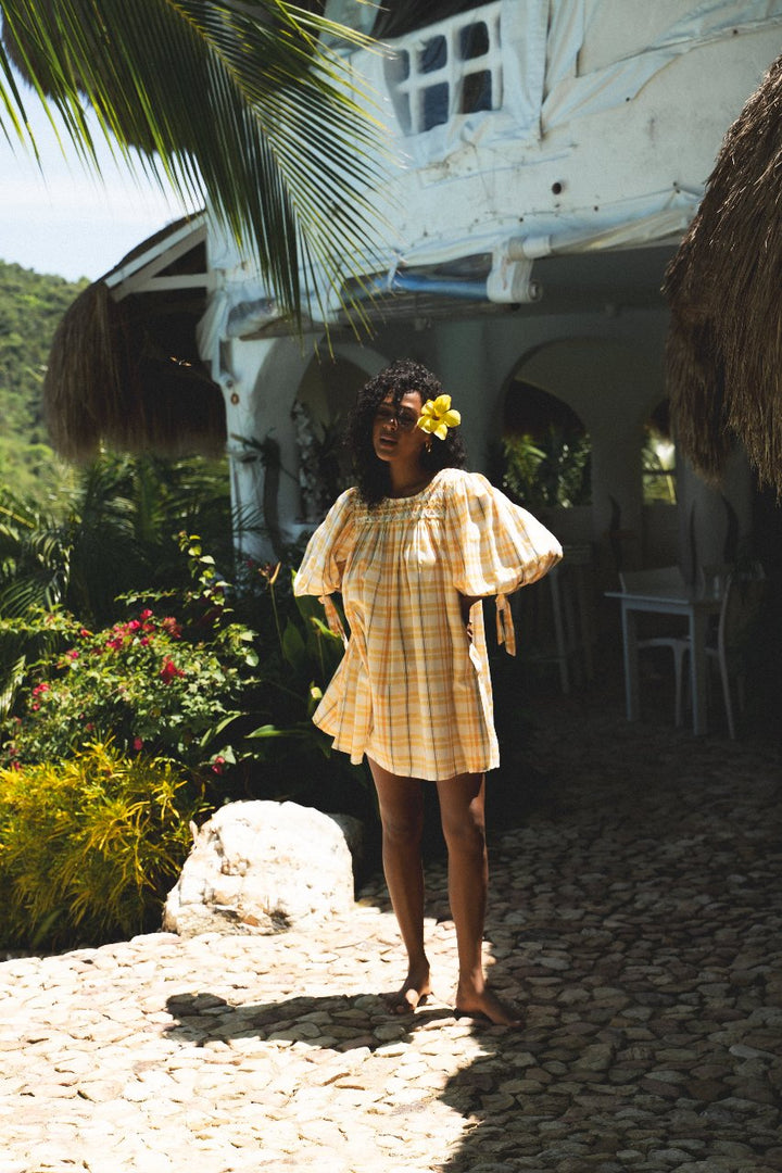 Freya Dress ~ Honeycomb Plaid