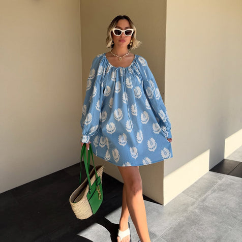 Ria Mini Dress ~ Sky