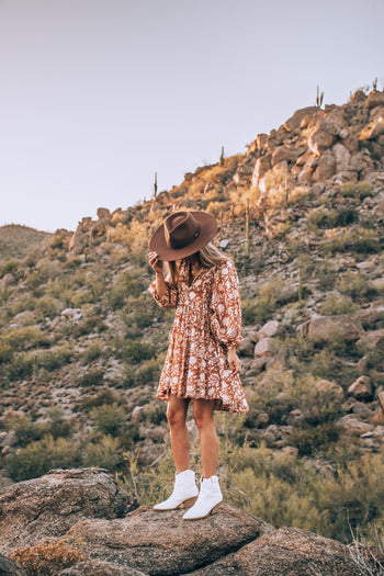 Kyra Mini Dress ~ Caramel