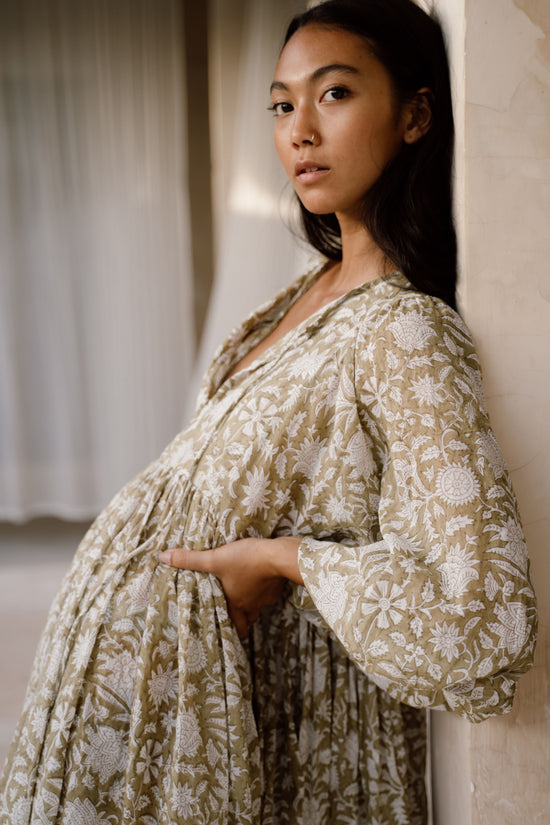 Kyra Mini Dress ~ Olive | Made Slowly, Worn Endlessly  Daughters of India