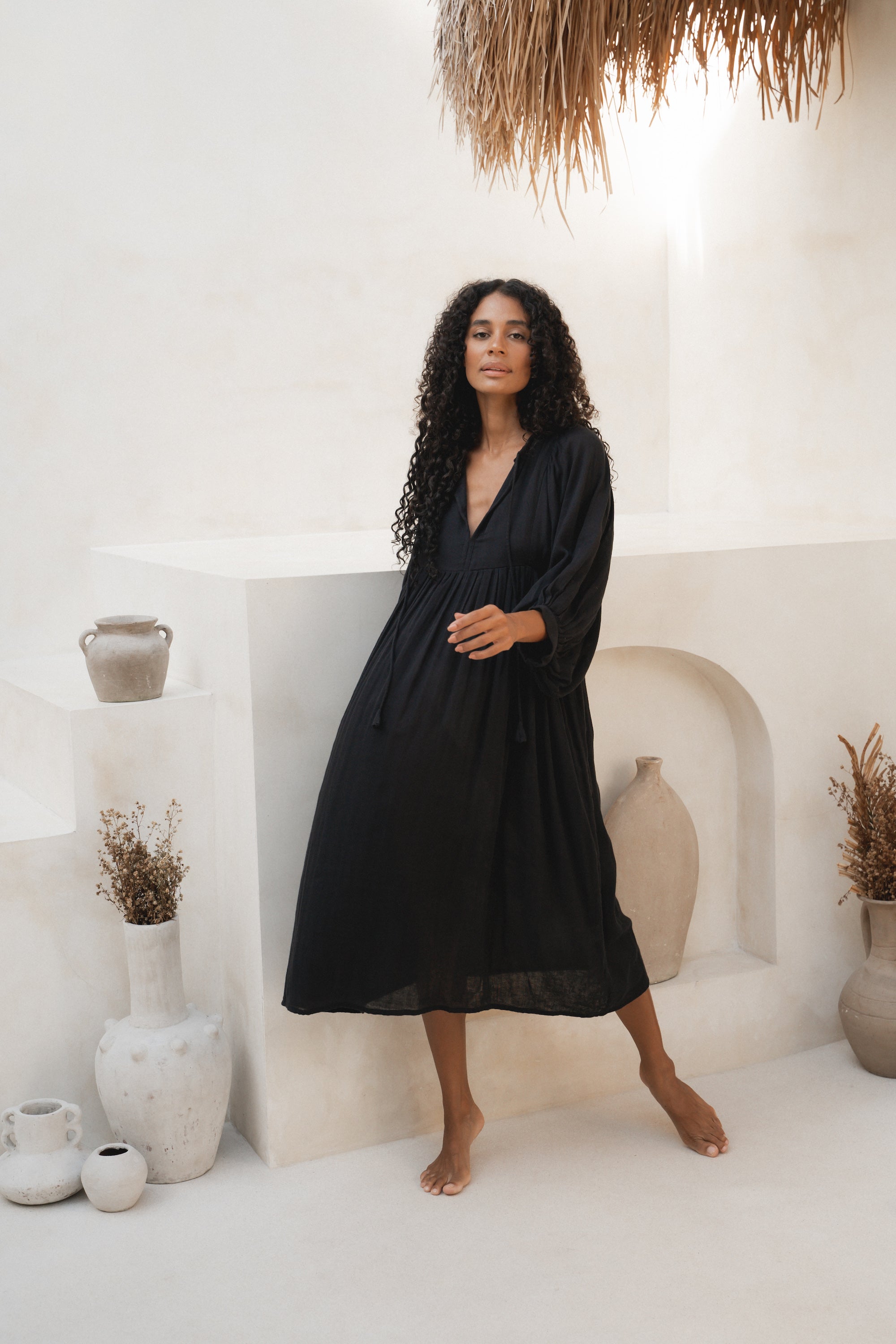 Black deals gauze dress