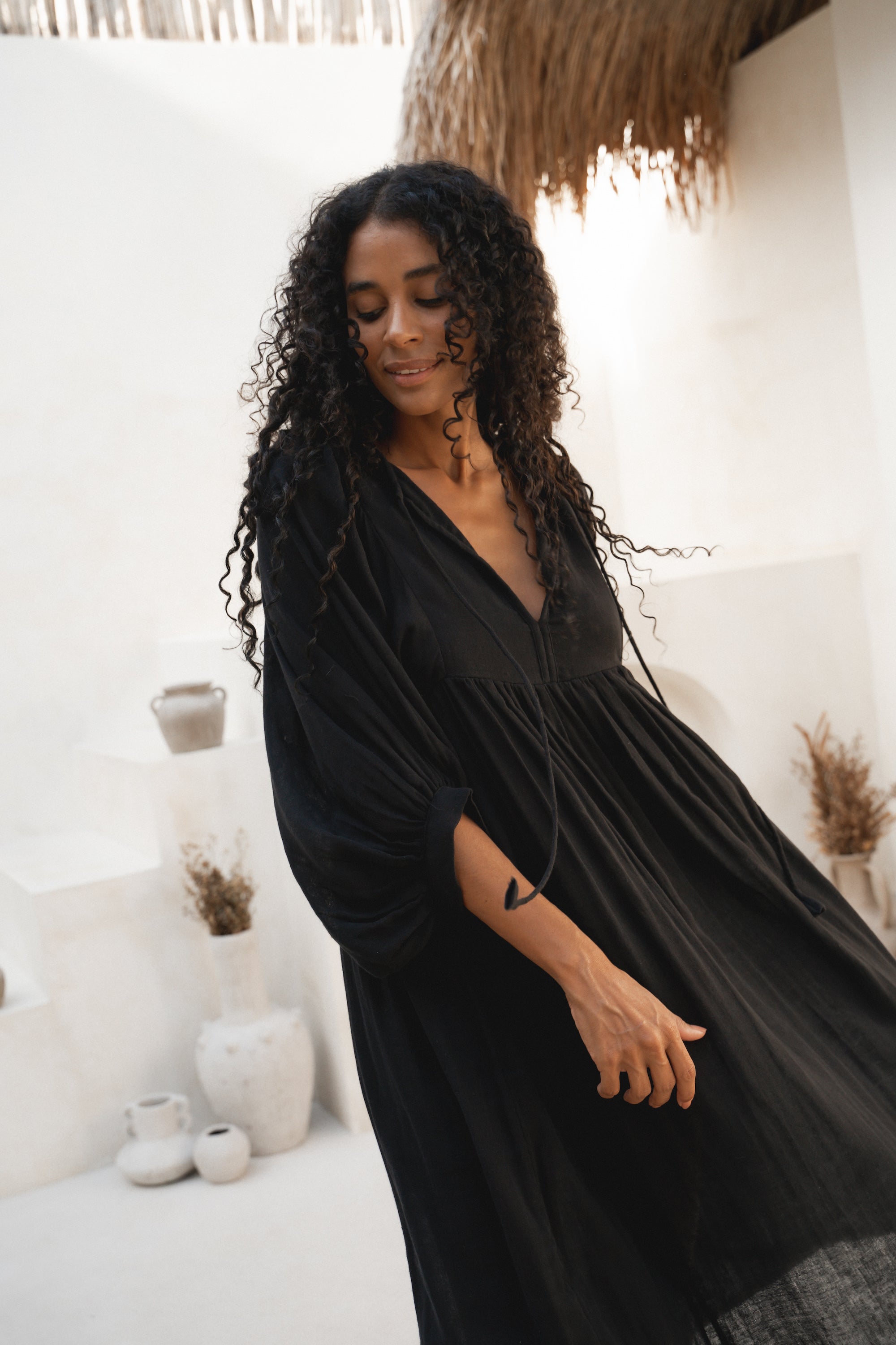 Black deals gauze dress