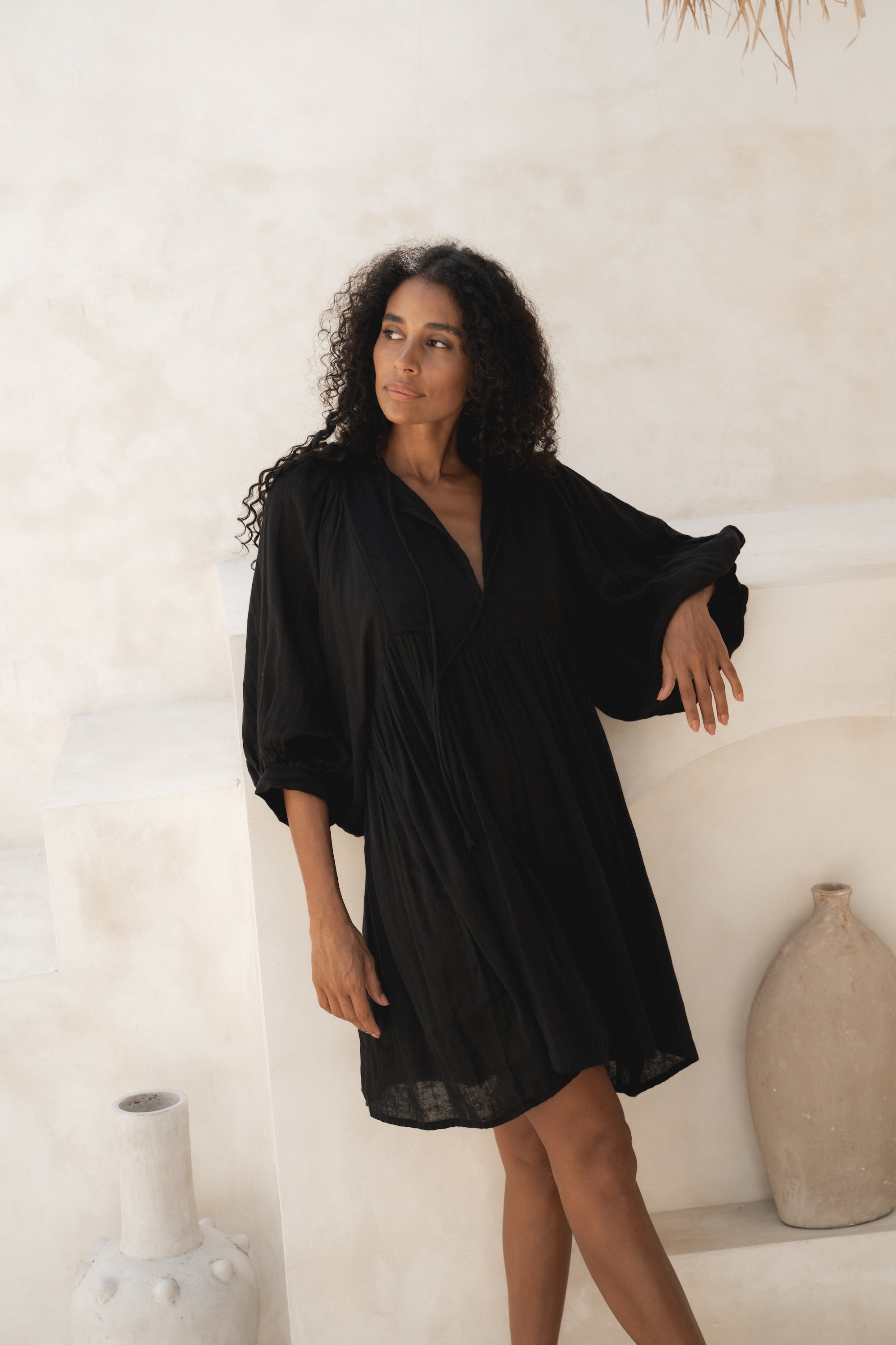 Black deals gauze dress